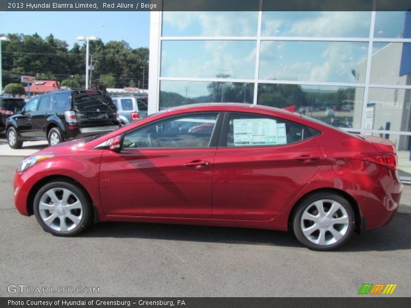 Red Allure / Beige 2013 Hyundai Elantra Limited
