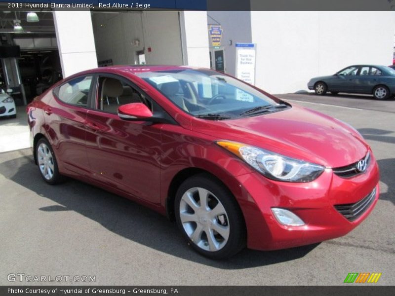 Red Allure / Beige 2013 Hyundai Elantra Limited
