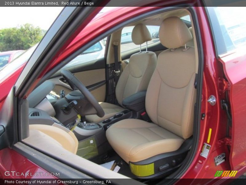 Red Allure / Beige 2013 Hyundai Elantra Limited