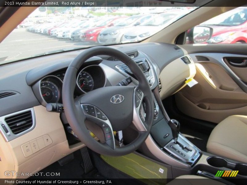 Red Allure / Beige 2013 Hyundai Elantra Limited