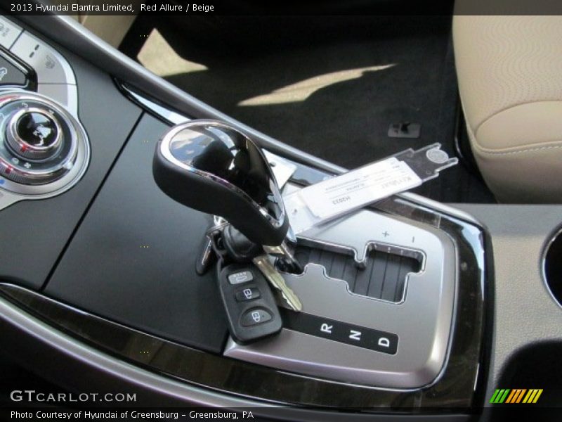 Red Allure / Beige 2013 Hyundai Elantra Limited