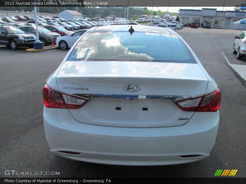 Shimmering White / Camel 2013 Hyundai Sonata Limited