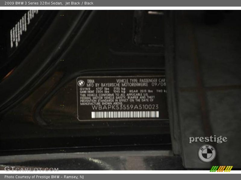 Jet Black / Black 2009 BMW 3 Series 328xi Sedan