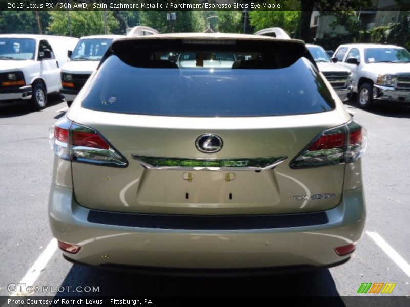 Satin Cashmere Metallic / Parchment/Espresso Birds Eye Maple 2013 Lexus RX 450h AWD