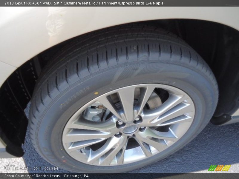 Satin Cashmere Metallic / Parchment/Espresso Birds Eye Maple 2013 Lexus RX 450h AWD