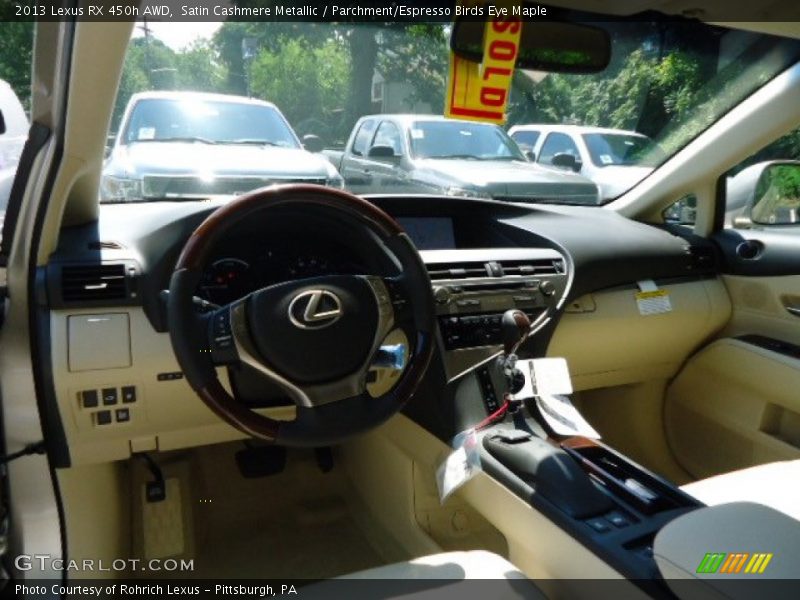 Satin Cashmere Metallic / Parchment/Espresso Birds Eye Maple 2013 Lexus RX 450h AWD