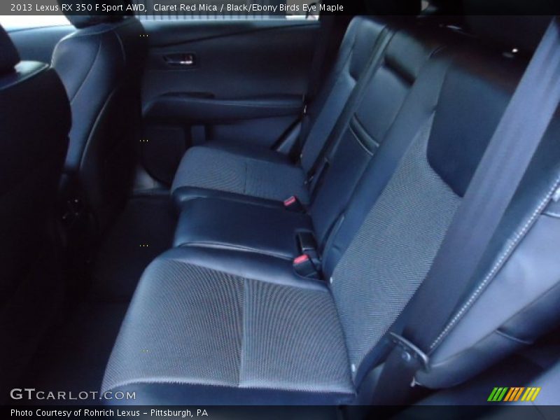 Rear Seat of 2013 RX 350 F Sport AWD