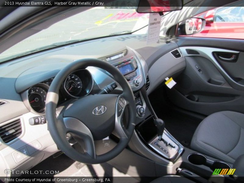 Harbor Gray Metallic / Gray 2013 Hyundai Elantra GLS