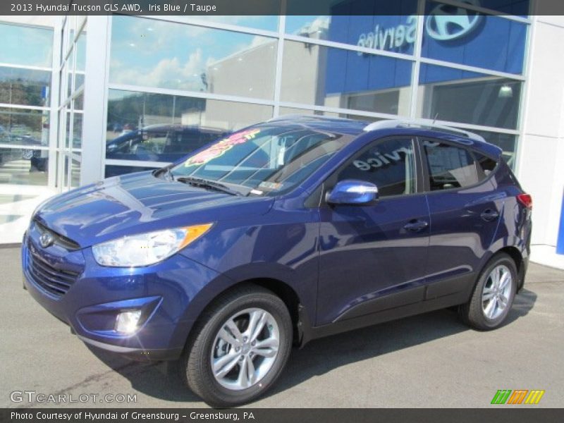 Iris Blue / Taupe 2013 Hyundai Tucson GLS AWD
