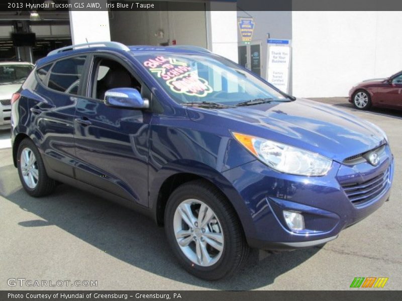 Iris Blue / Taupe 2013 Hyundai Tucson GLS AWD
