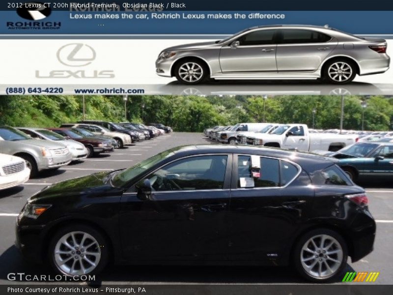 Obsidian Black / Black 2012 Lexus CT 200h Hybrid Premium