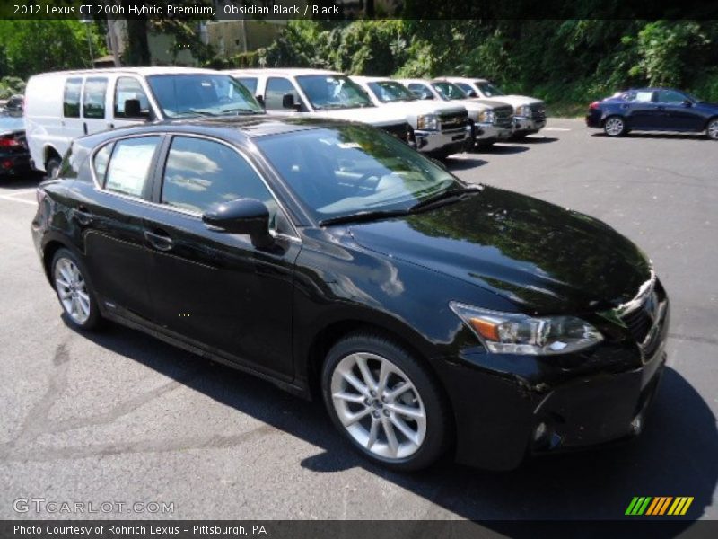 Obsidian Black / Black 2012 Lexus CT 200h Hybrid Premium