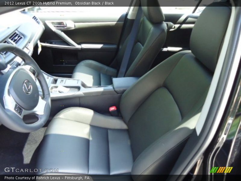 Obsidian Black / Black 2012 Lexus CT 200h Hybrid Premium
