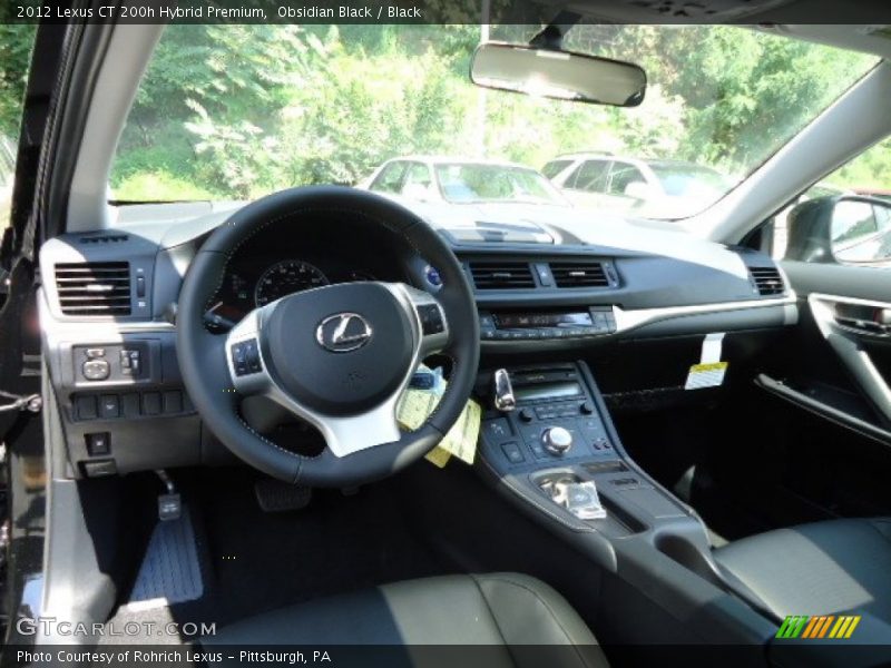 Obsidian Black / Black 2012 Lexus CT 200h Hybrid Premium