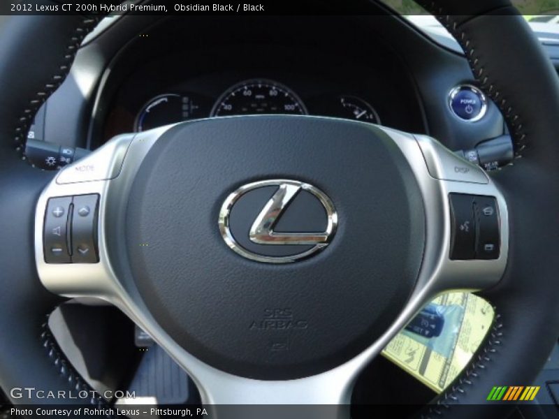 Obsidian Black / Black 2012 Lexus CT 200h Hybrid Premium