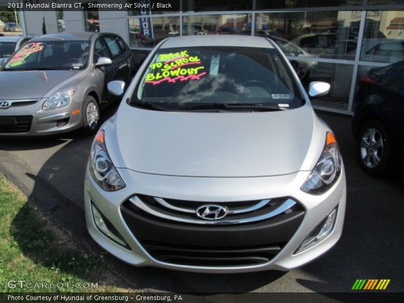 Shimmering Air Silver / Black 2013 Hyundai Elantra GT