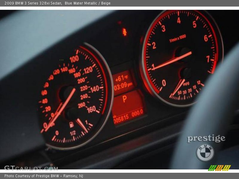 Blue Water Metallic / Beige 2009 BMW 3 Series 328xi Sedan