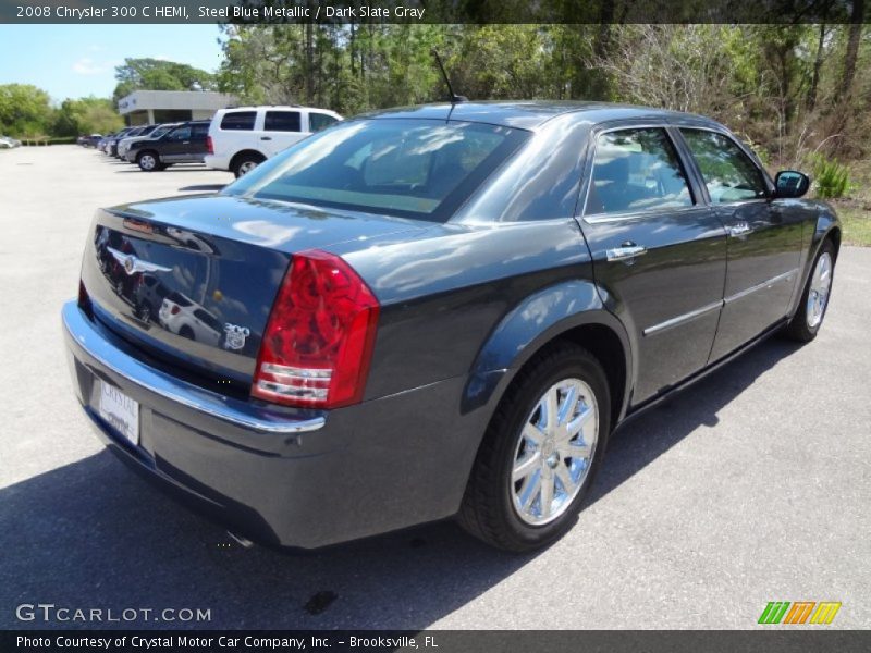 Steel Blue Metallic / Dark Slate Gray 2008 Chrysler 300 C HEMI