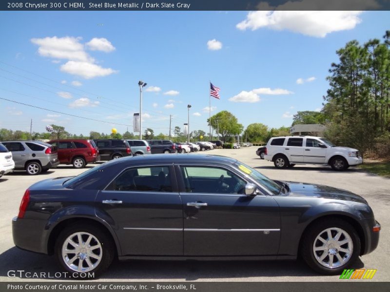 Steel Blue Metallic / Dark Slate Gray 2008 Chrysler 300 C HEMI