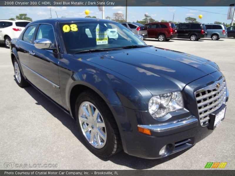 Steel Blue Metallic / Dark Slate Gray 2008 Chrysler 300 C HEMI