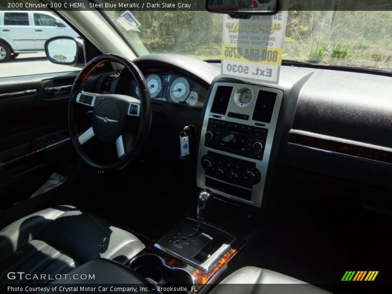Steel Blue Metallic / Dark Slate Gray 2008 Chrysler 300 C HEMI