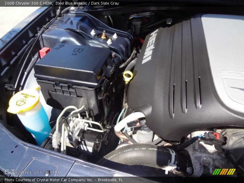 Steel Blue Metallic / Dark Slate Gray 2008 Chrysler 300 C HEMI
