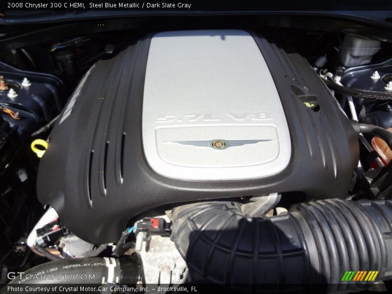 Steel Blue Metallic / Dark Slate Gray 2008 Chrysler 300 C HEMI