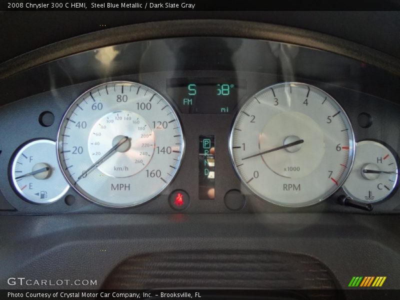 Steel Blue Metallic / Dark Slate Gray 2008 Chrysler 300 C HEMI