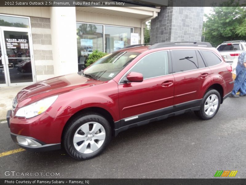 Ruby Red Pearl / Warm Ivory 2012 Subaru Outback 2.5i Premium
