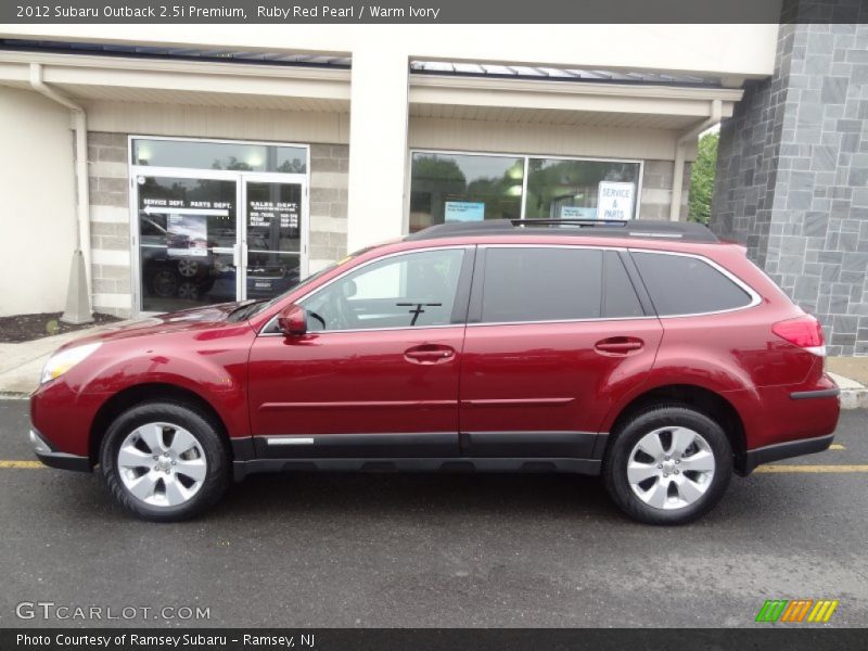 Ruby Red Pearl / Warm Ivory 2012 Subaru Outback 2.5i Premium