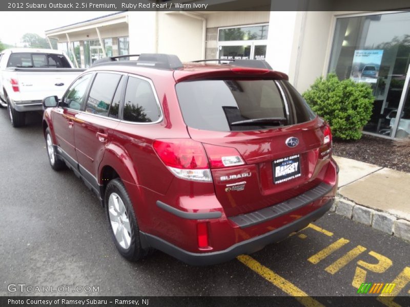 Ruby Red Pearl / Warm Ivory 2012 Subaru Outback 2.5i Premium