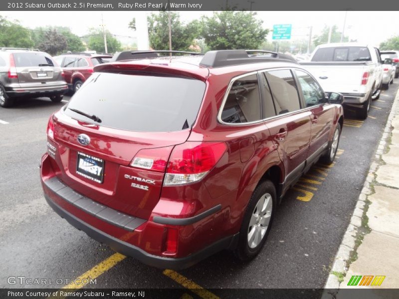 Ruby Red Pearl / Warm Ivory 2012 Subaru Outback 2.5i Premium