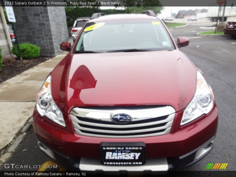 Ruby Red Pearl / Warm Ivory 2012 Subaru Outback 2.5i Premium