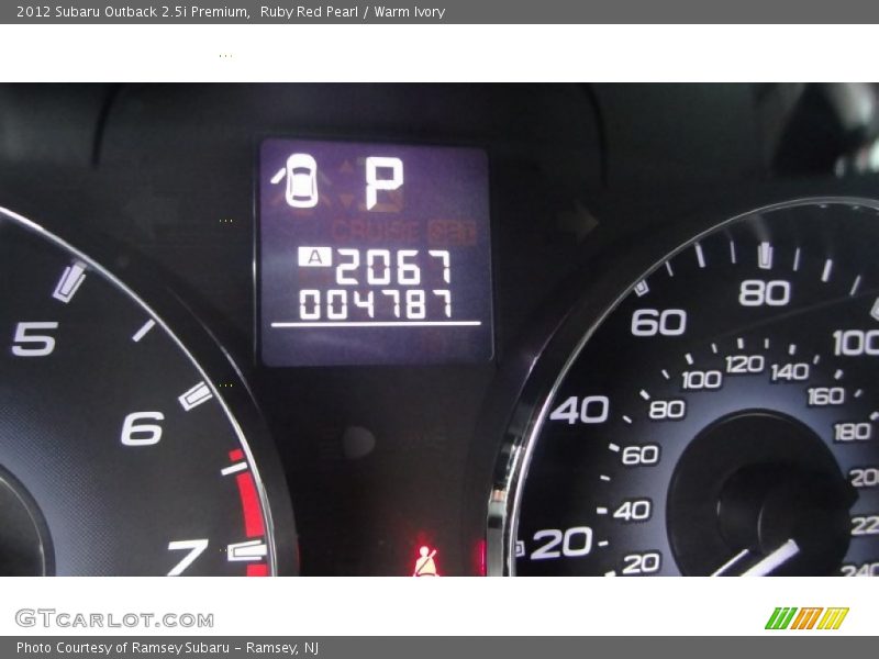 Ruby Red Pearl / Warm Ivory 2012 Subaru Outback 2.5i Premium