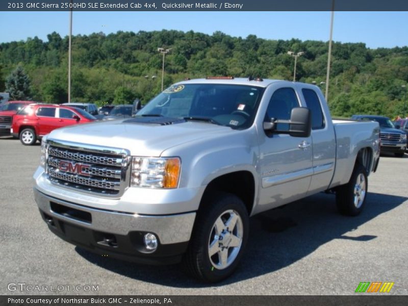 Quicksilver Metallic / Ebony 2013 GMC Sierra 2500HD SLE Extended Cab 4x4