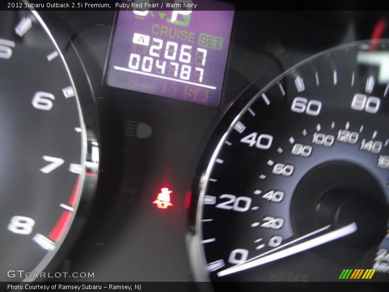 Ruby Red Pearl / Warm Ivory 2012 Subaru Outback 2.5i Premium