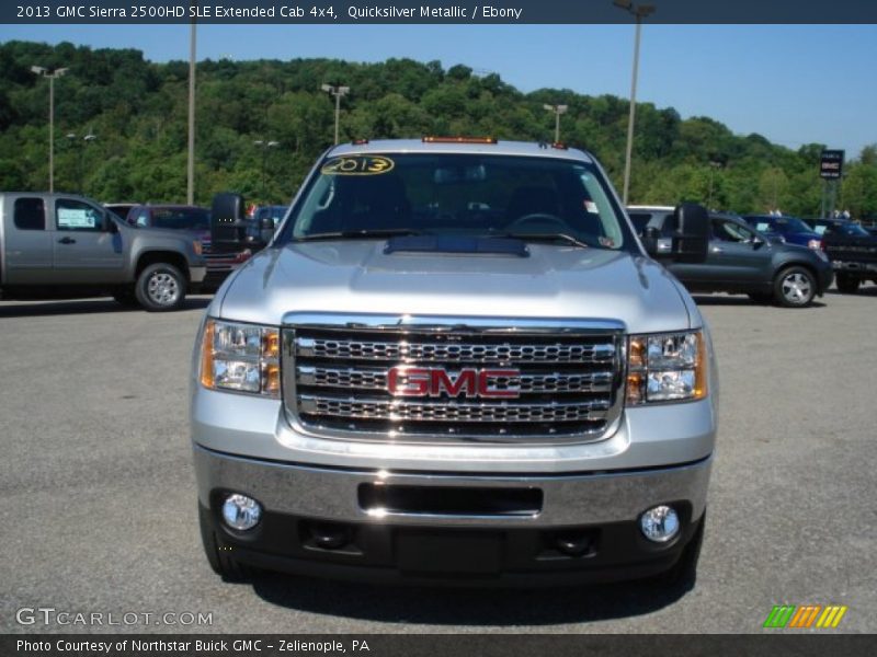 Quicksilver Metallic / Ebony 2013 GMC Sierra 2500HD SLE Extended Cab 4x4