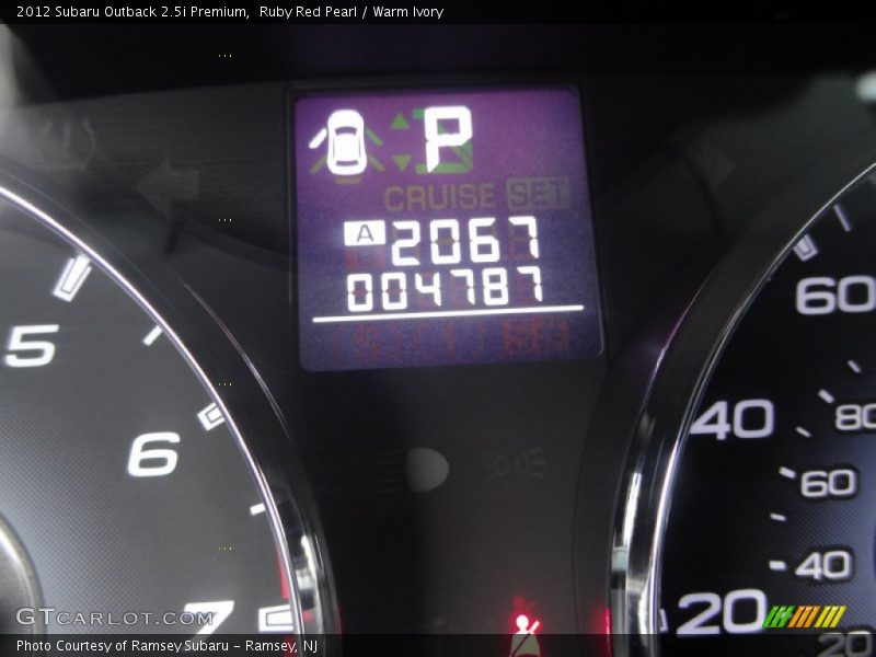 Ruby Red Pearl / Warm Ivory 2012 Subaru Outback 2.5i Premium