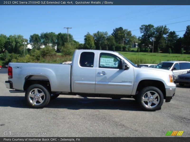 Quicksilver Metallic / Ebony 2013 GMC Sierra 2500HD SLE Extended Cab 4x4