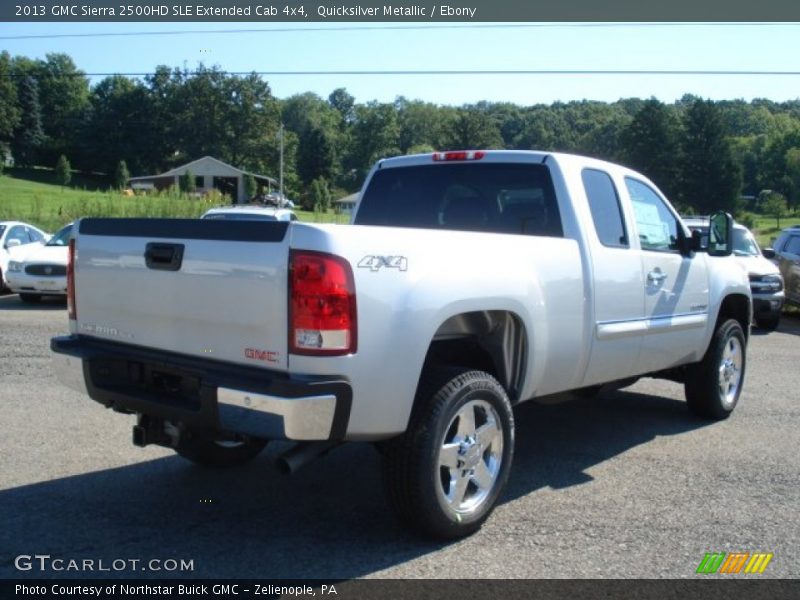 Quicksilver Metallic / Ebony 2013 GMC Sierra 2500HD SLE Extended Cab 4x4