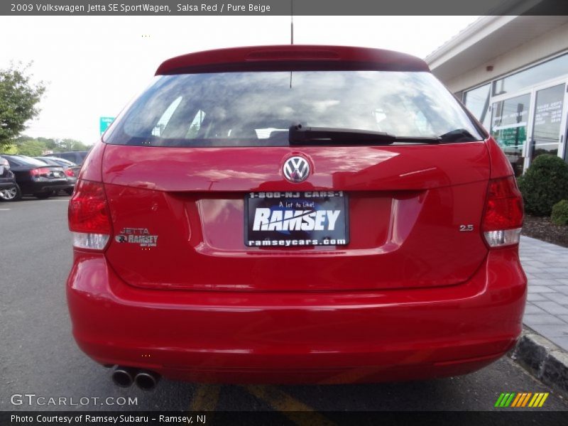 Salsa Red / Pure Beige 2009 Volkswagen Jetta SE SportWagen