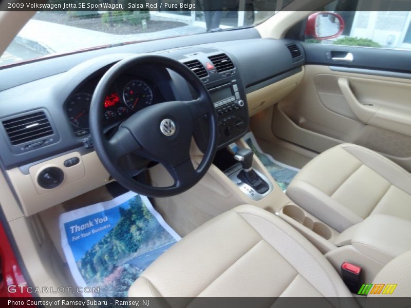 Pure Beige Interior - 2009 Jetta SE SportWagen 