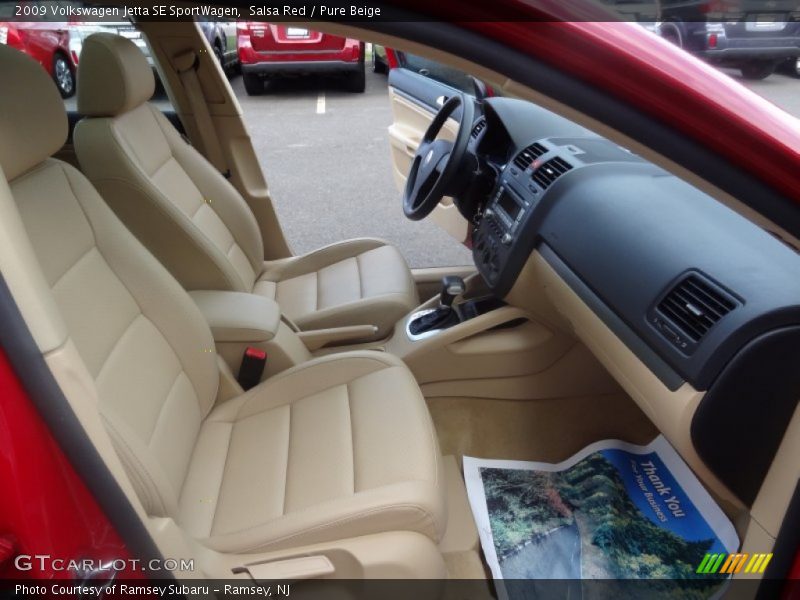 Salsa Red / Pure Beige 2009 Volkswagen Jetta SE SportWagen