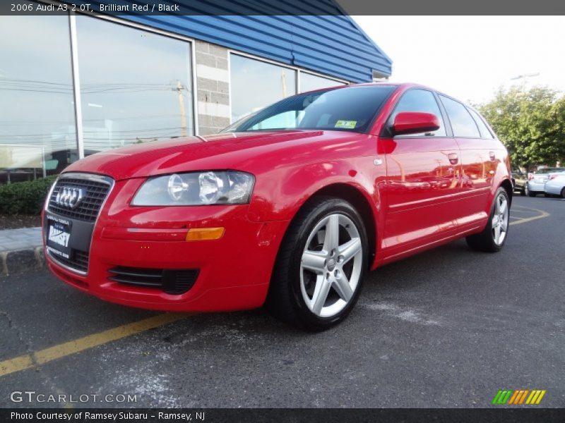 Brilliant Red / Black 2006 Audi A3 2.0T