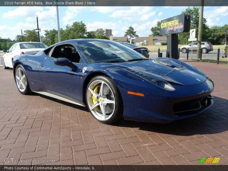 Blue Scozia (Dark Blue) / Nero 2010 Ferrari 458 Italia