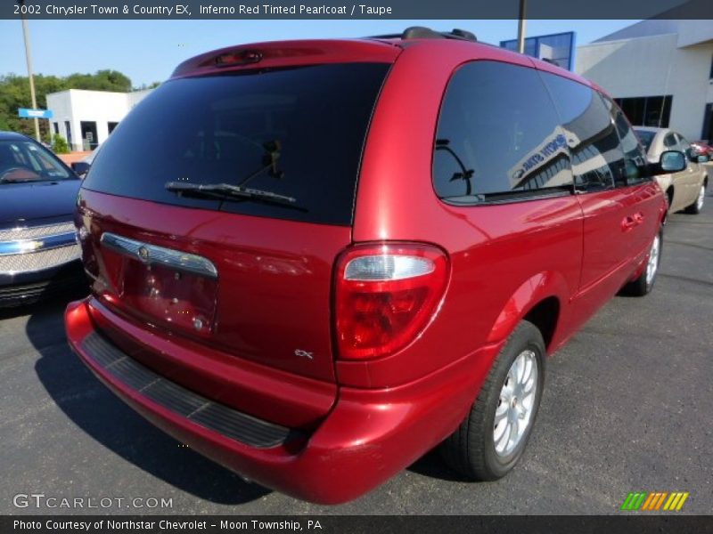 Inferno Red Tinted Pearlcoat / Taupe 2002 Chrysler Town & Country EX