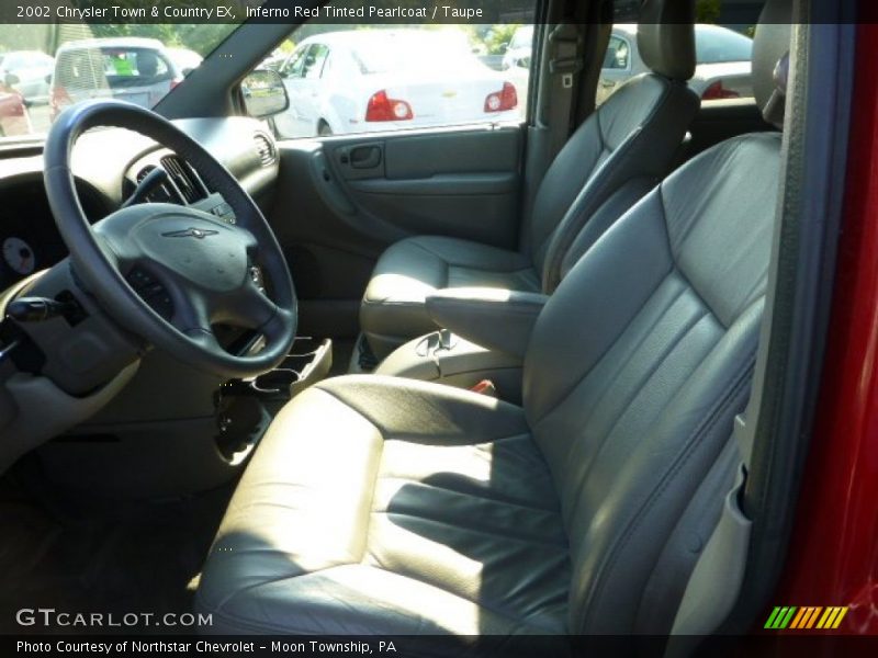 Inferno Red Tinted Pearlcoat / Taupe 2002 Chrysler Town & Country EX