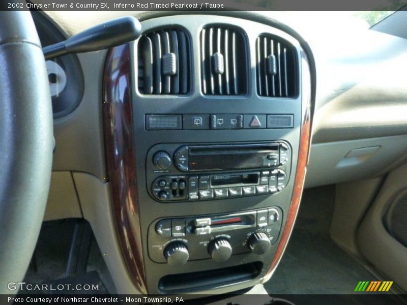 Inferno Red Tinted Pearlcoat / Taupe 2002 Chrysler Town & Country EX