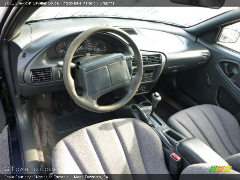 Indigo Blue Metallic / Graphite 2001 Chevrolet Cavalier Coupe