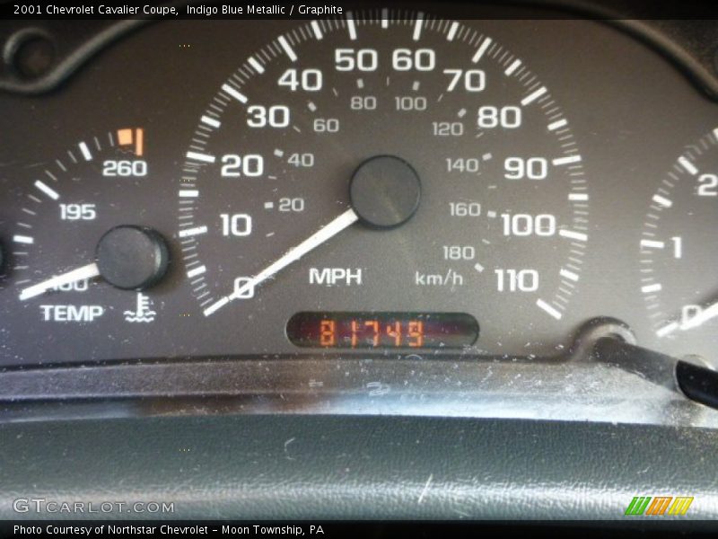 Indigo Blue Metallic / Graphite 2001 Chevrolet Cavalier Coupe